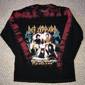 DEF LEPPARD BLEACH WASH LONG SLEEVE TEE